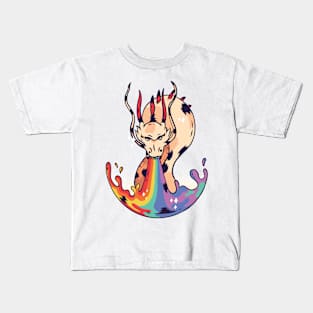 Rainbow Spit Dragon Kids T-Shirt